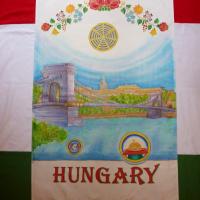 Hungary, a magyarországi Subud Közösség számára - Fazekas Ildika Alda selyemre festett zaszlo