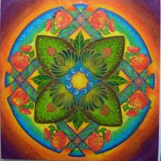 Inspired by California - by Ildika Alda / painted on silk