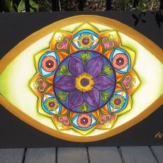 The healing power of Attention - by Ildika Alda / painted on silk