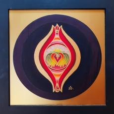 Holy Womenhood, silk painted by Ildika Alda