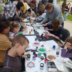 Cseresznyefesztivál,selyem mandala kifestés, 2011