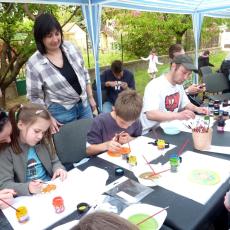 Cseresznyefesztivál,selyem mandala kifestés, 2011